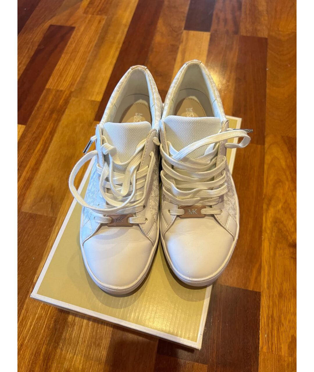 MICHAEL MICHAEL KORS Белые кожаные кроссовки, фото 2