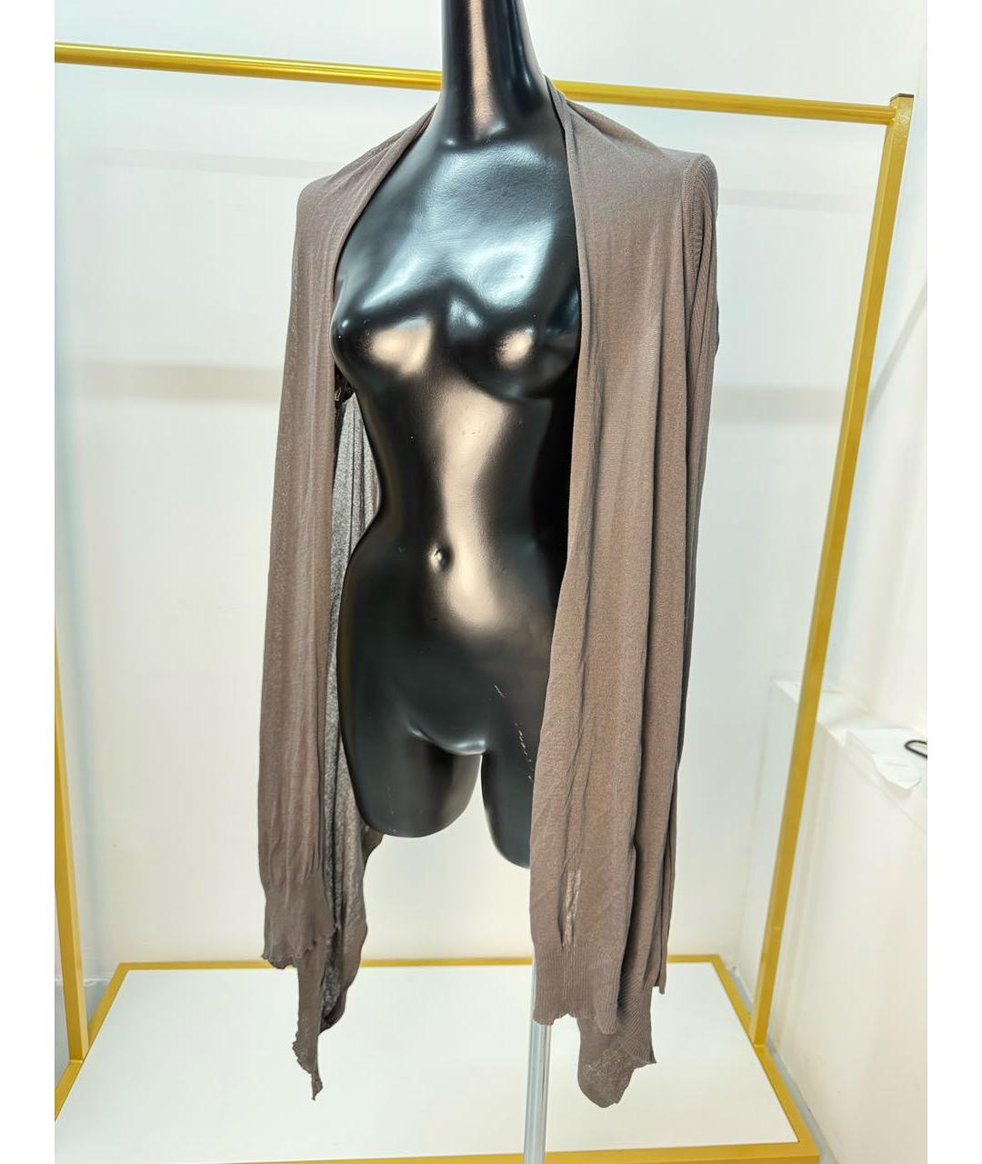 RICK OWENS Серый шелковый кардиган, фото 6