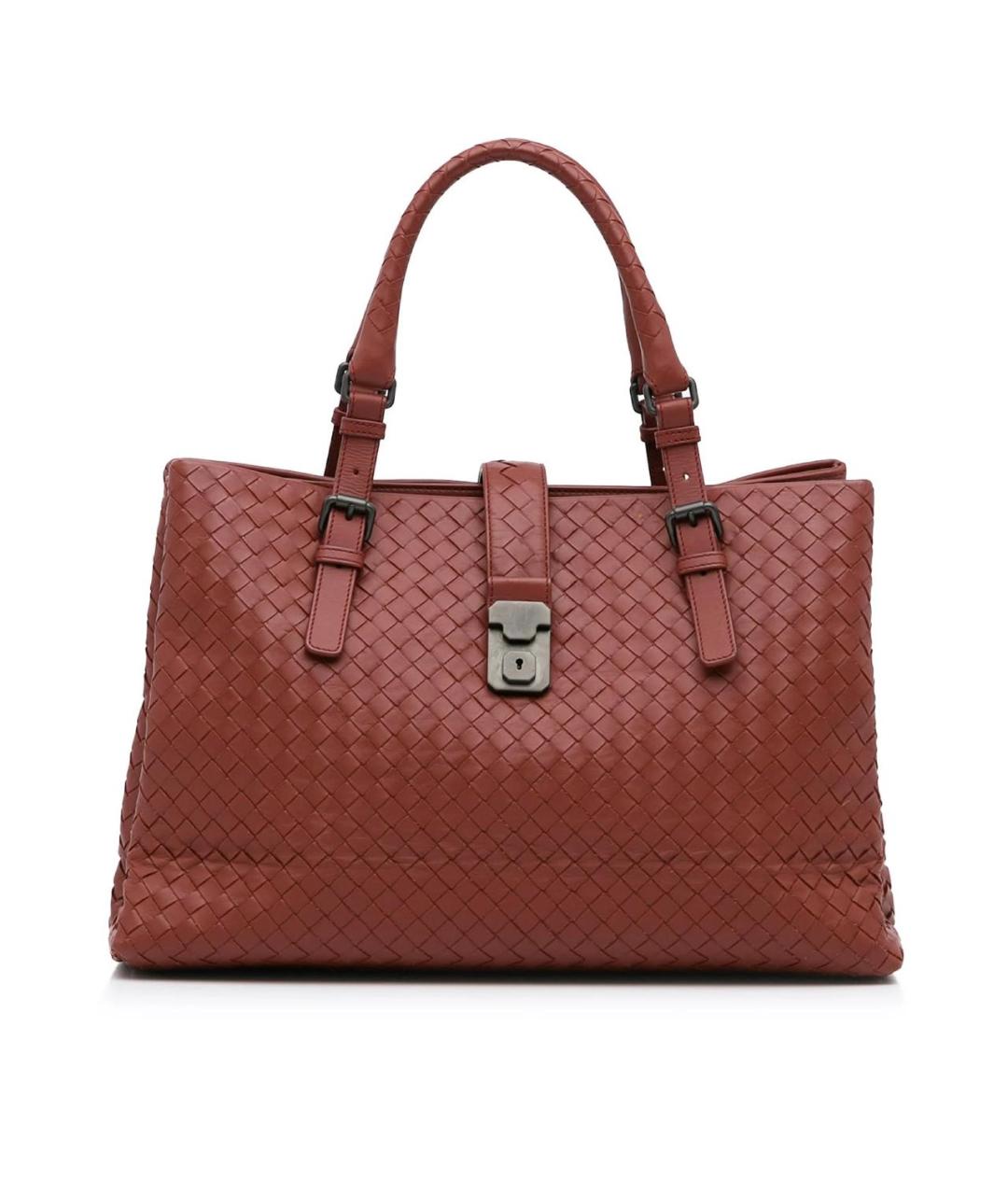 BOTTEGA VENETA Коричневая кожаная сумка с короткими ручками, фото 9