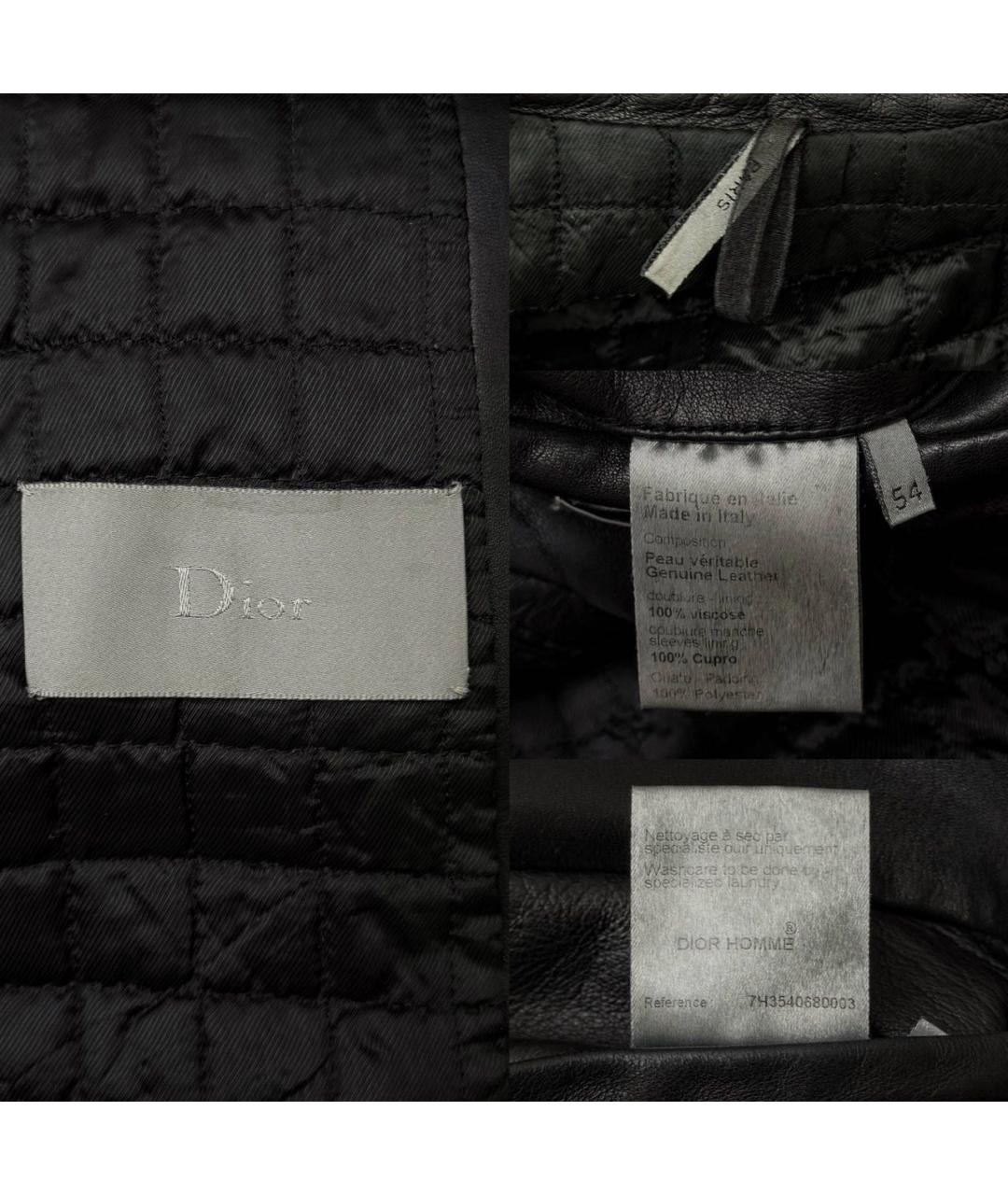 CHRISTIAN DIOR Черная кожаная куртка, фото 6