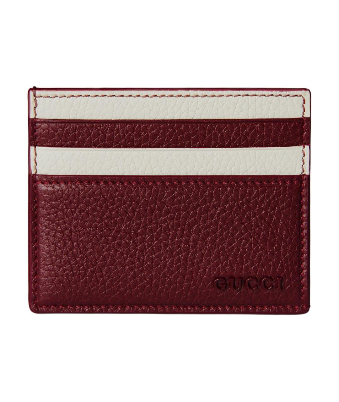 GUCCI Красный кожаный кардхолдер, фото 1