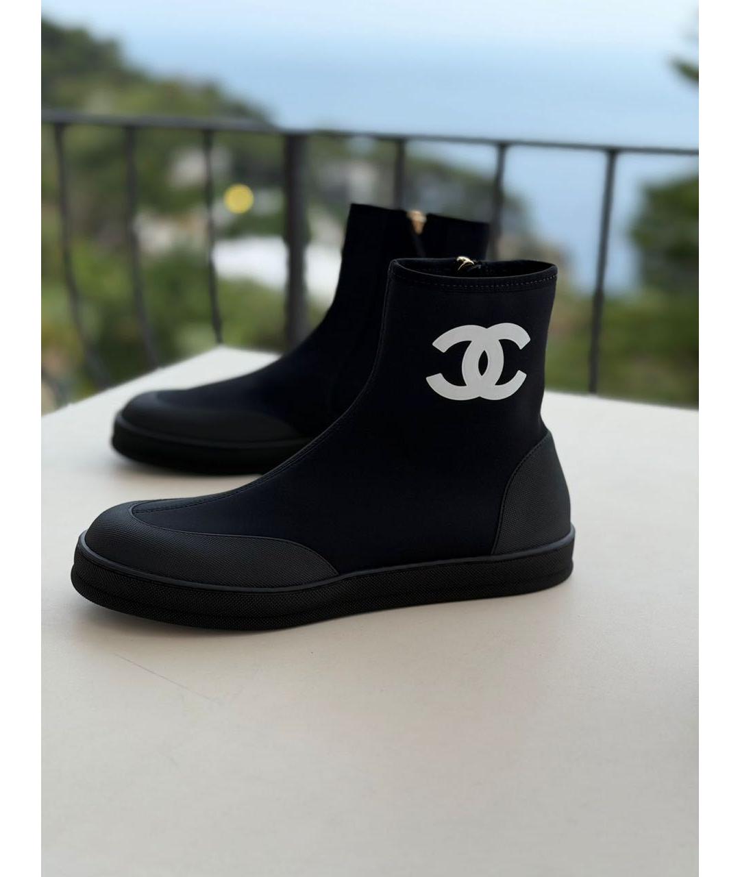 CHANEL Черные полусапоги, фото 5