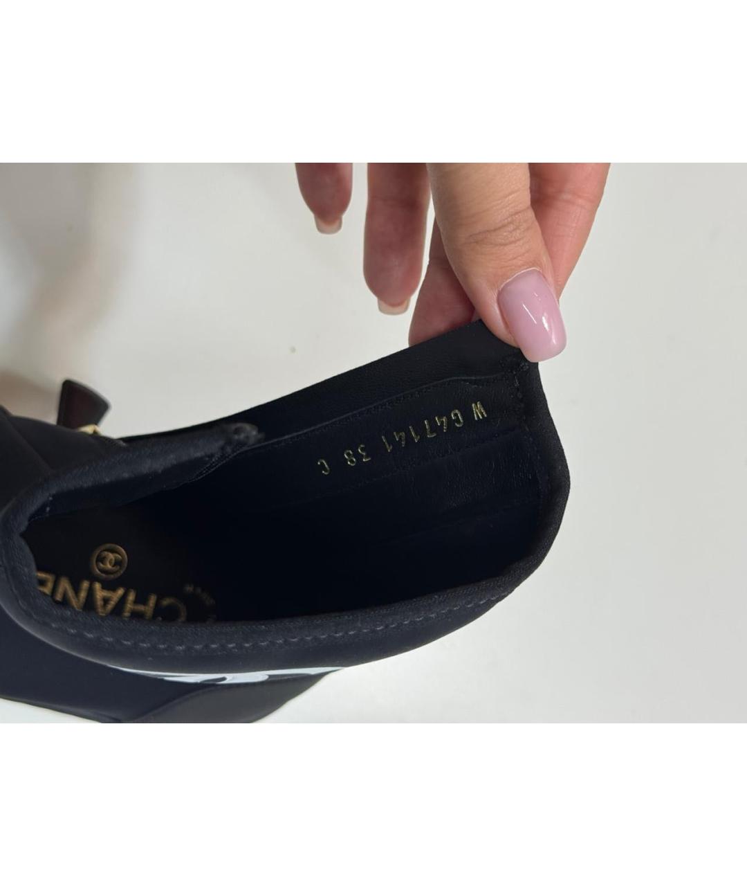 CHANEL Черные полусапоги, фото 4