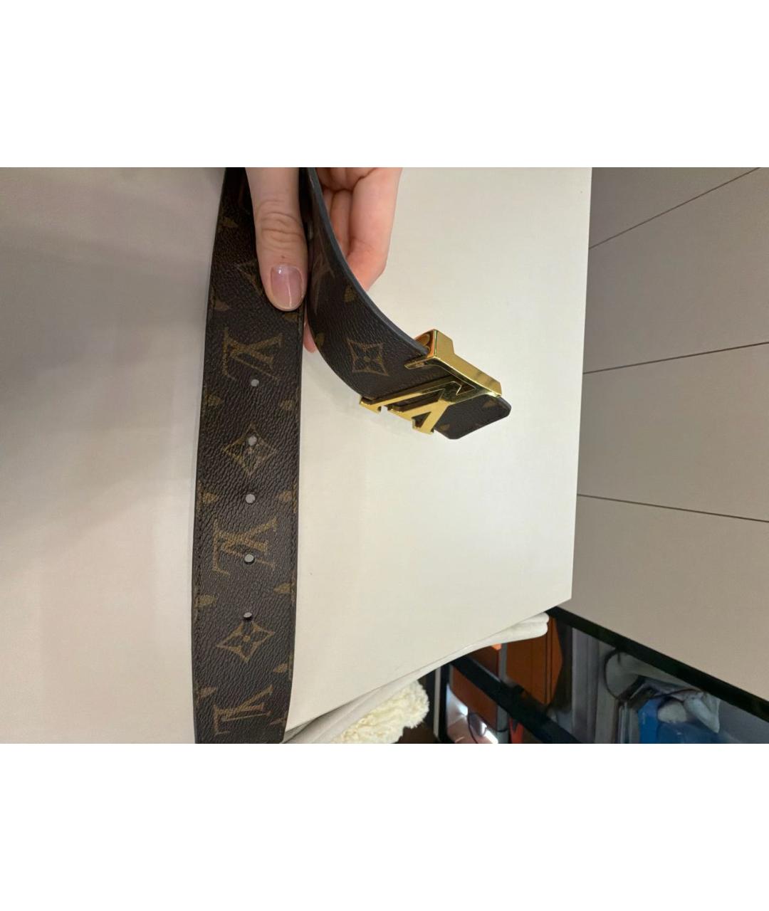 LOUIS VUITTON Коричневый ремень, фото 4