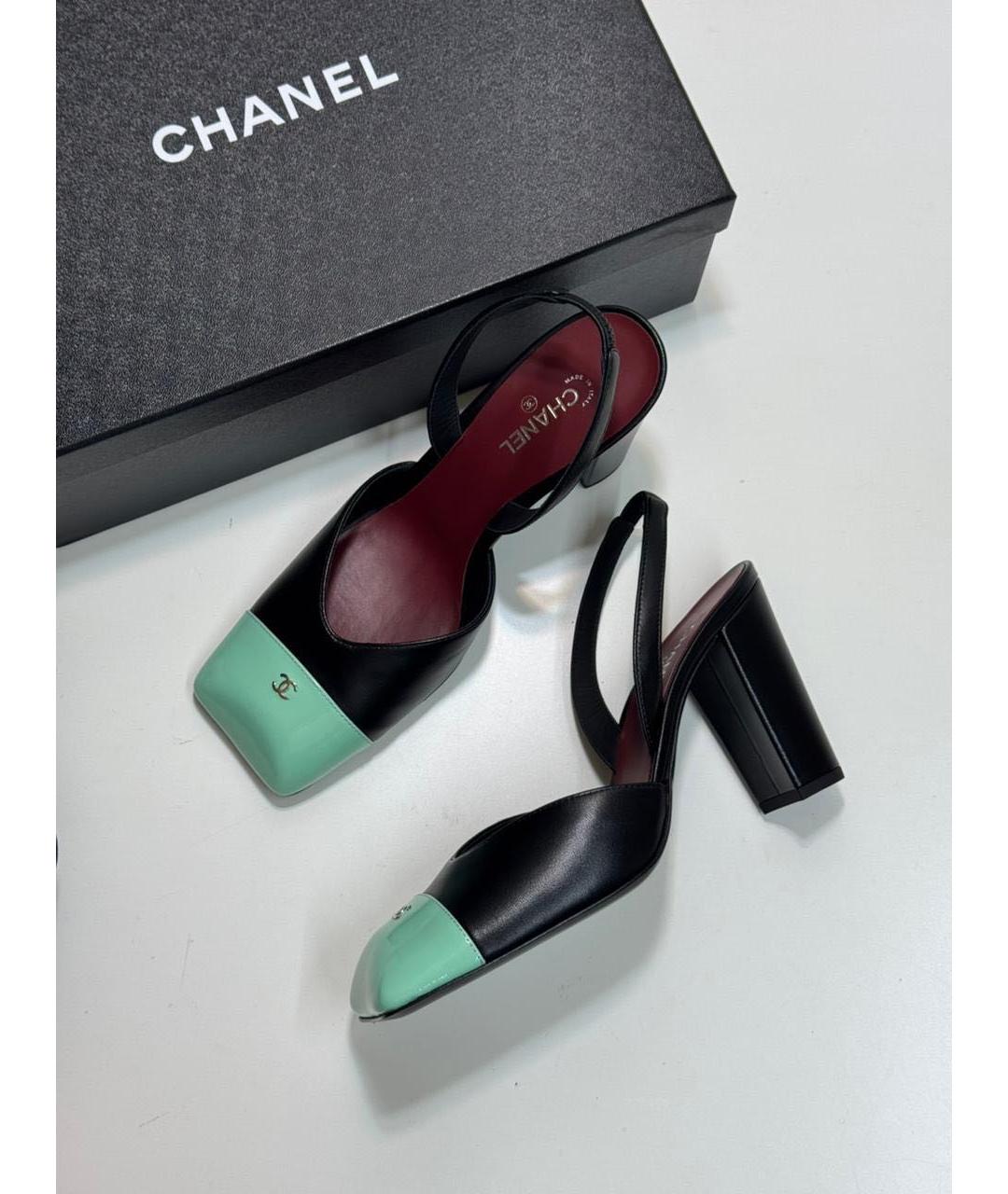 CHANEL Черные кожаные туфли, фото 8