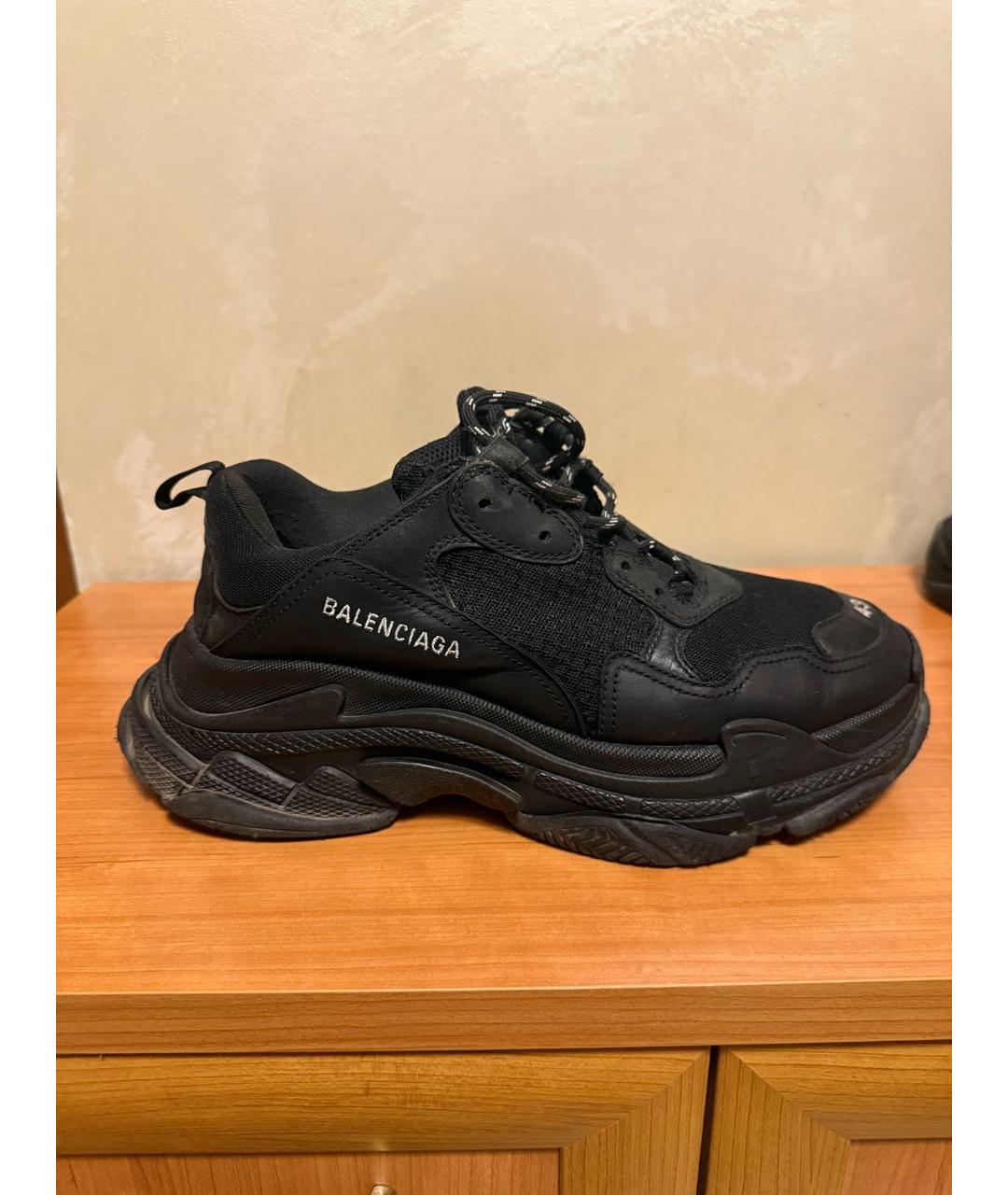 BALENCIAGA Черные низкие кроссовки / кеды, фото 5