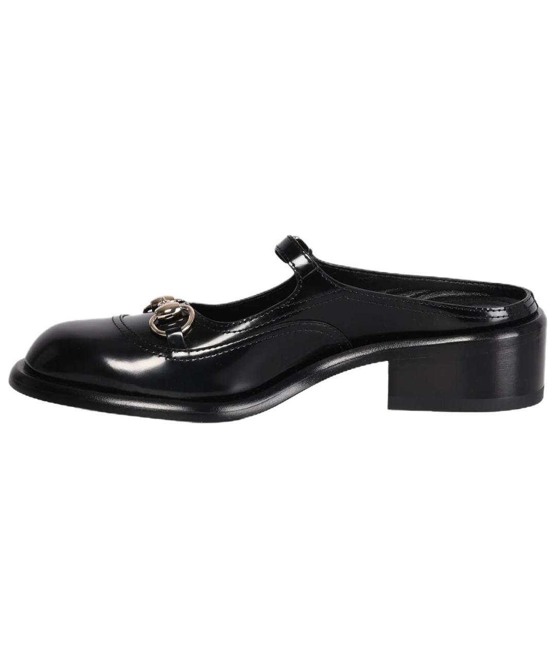 GUCCI Черные кожаные туфли, фото 3