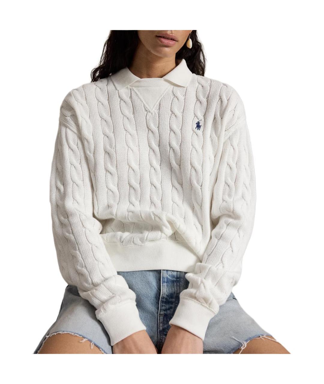 POLO RALPH LAUREN Белый джемпер / свитер, фото 5