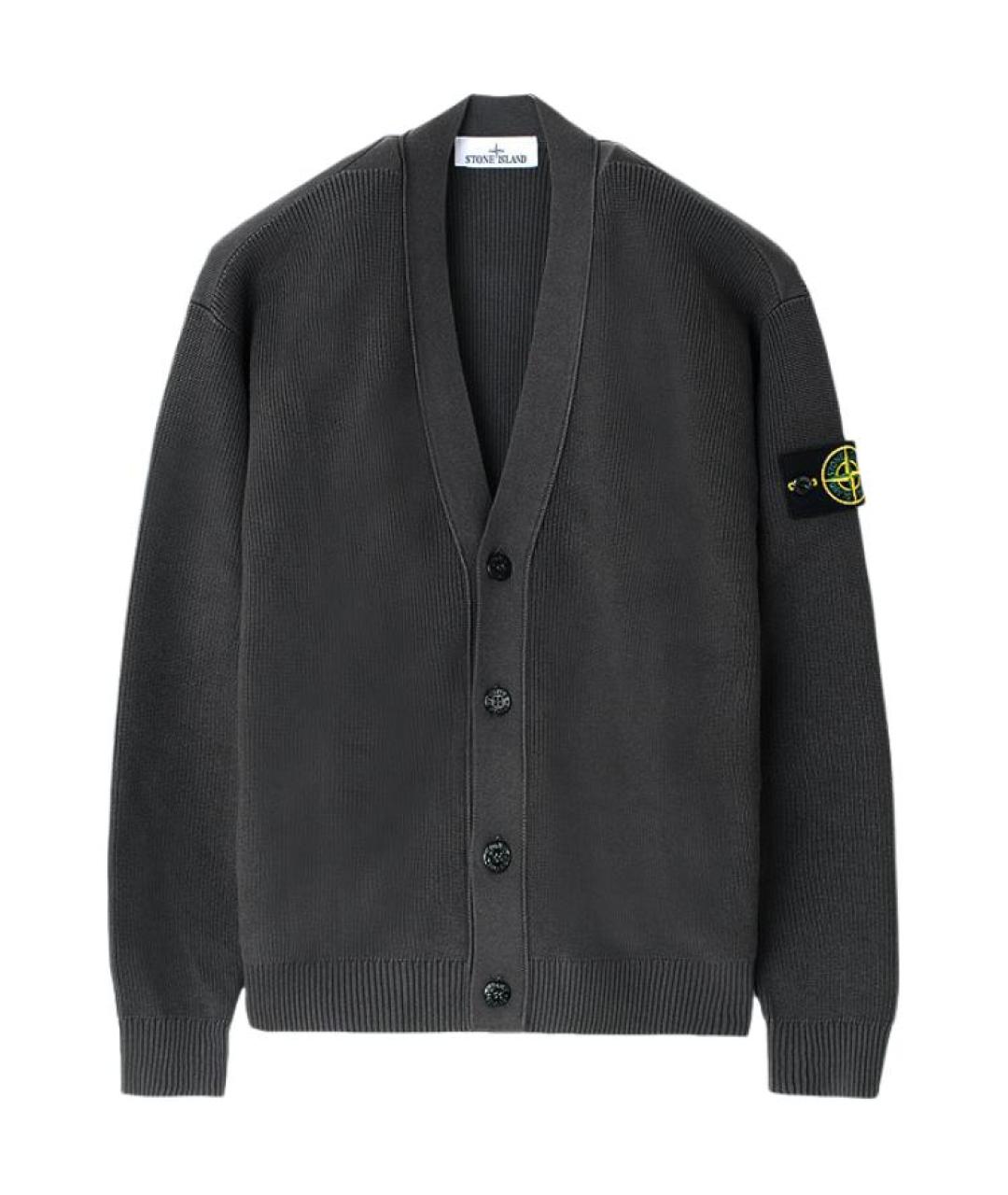 STONE ISLAND Серый кардиган, фото 1