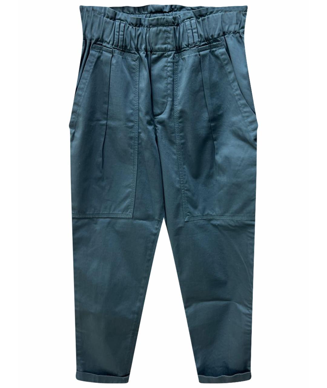 BRUNELLO CUCINELLI Синие хлопковые брюки узкие, фото 1