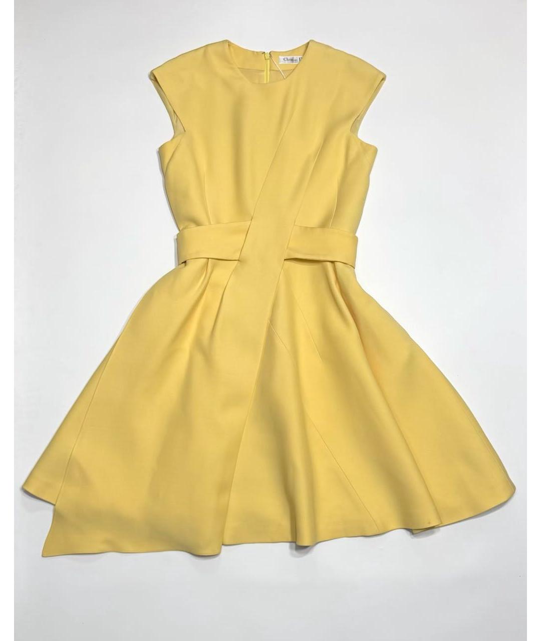 CHRISTIAN DIOR Желтое повседневное платье, фото 5