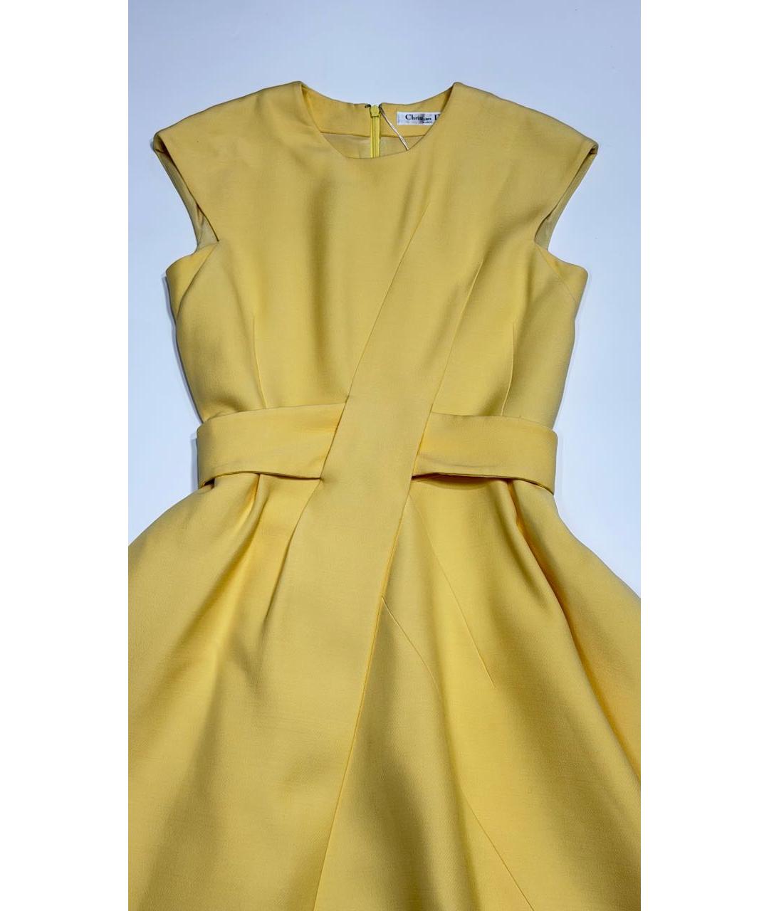 CHRISTIAN DIOR Желтое повседневное платье, фото 4