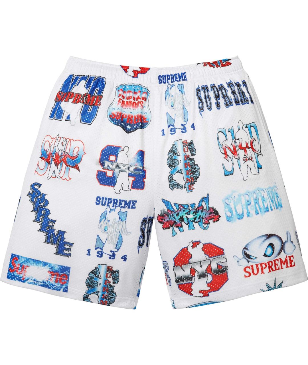 SUPREME Белые спортивные брюки и шорты, фото 1