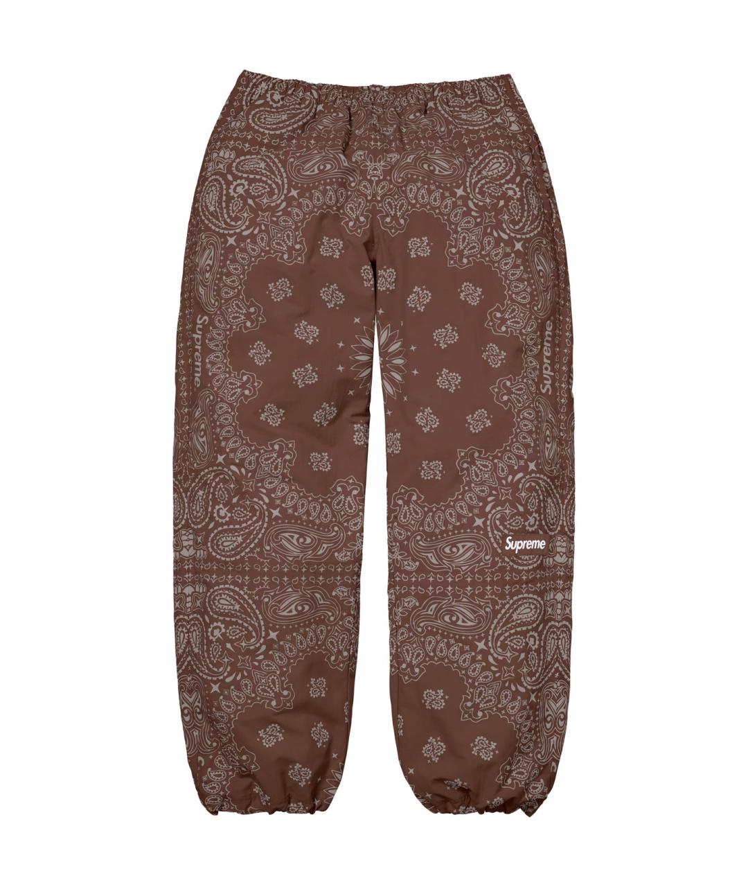 SUPREME Коричневые спортивные брюки и шорты, фото 1
