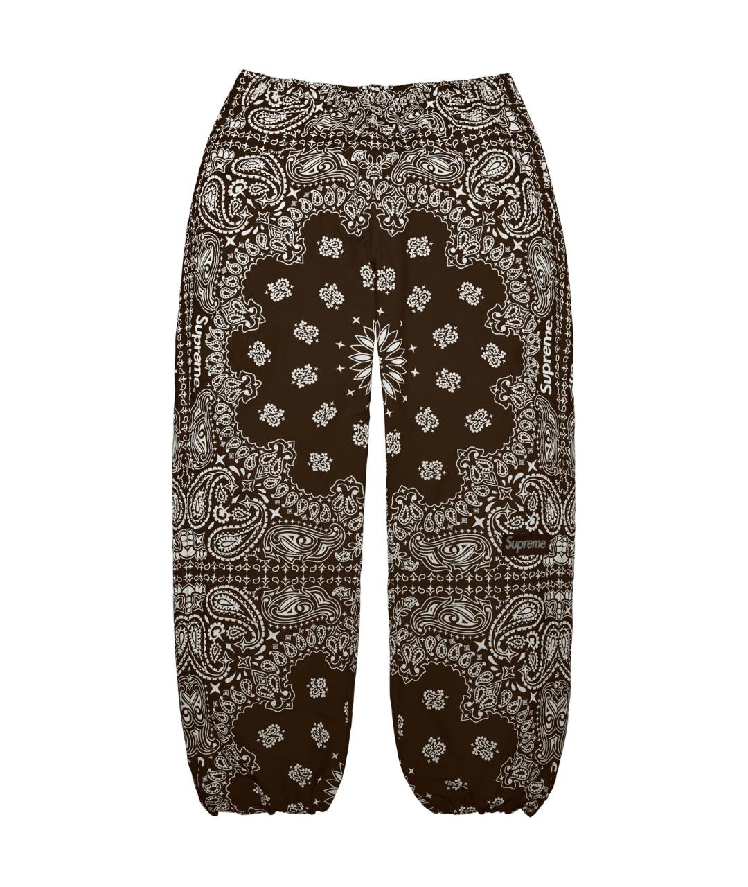 SUPREME Коричневые спортивные брюки и шорты, фото 2