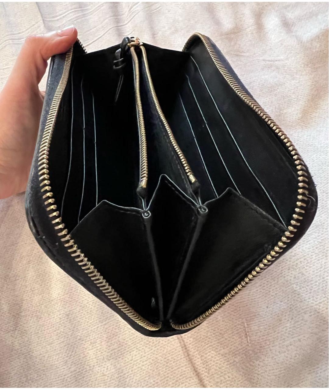 BOTTEGA VENETA Черный кожаный кошелек, фото 4