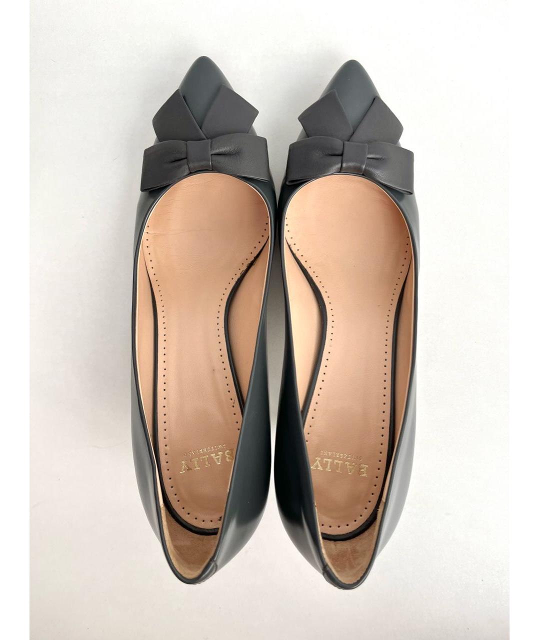 BALLY Серые кожаные туфли, фото 6