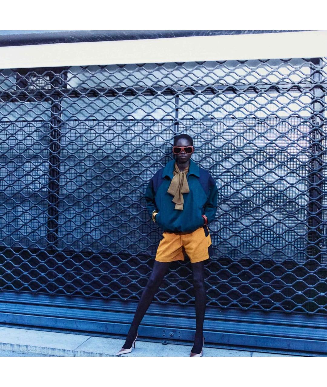 SAINT LAURENT Хаки пластиковые солнцезащитные очки, фото 3