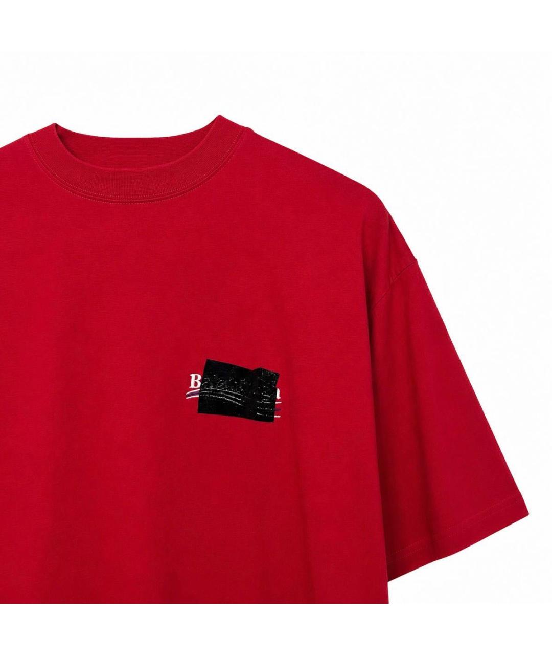 BALENCIAGA Красная футболка, фото 2