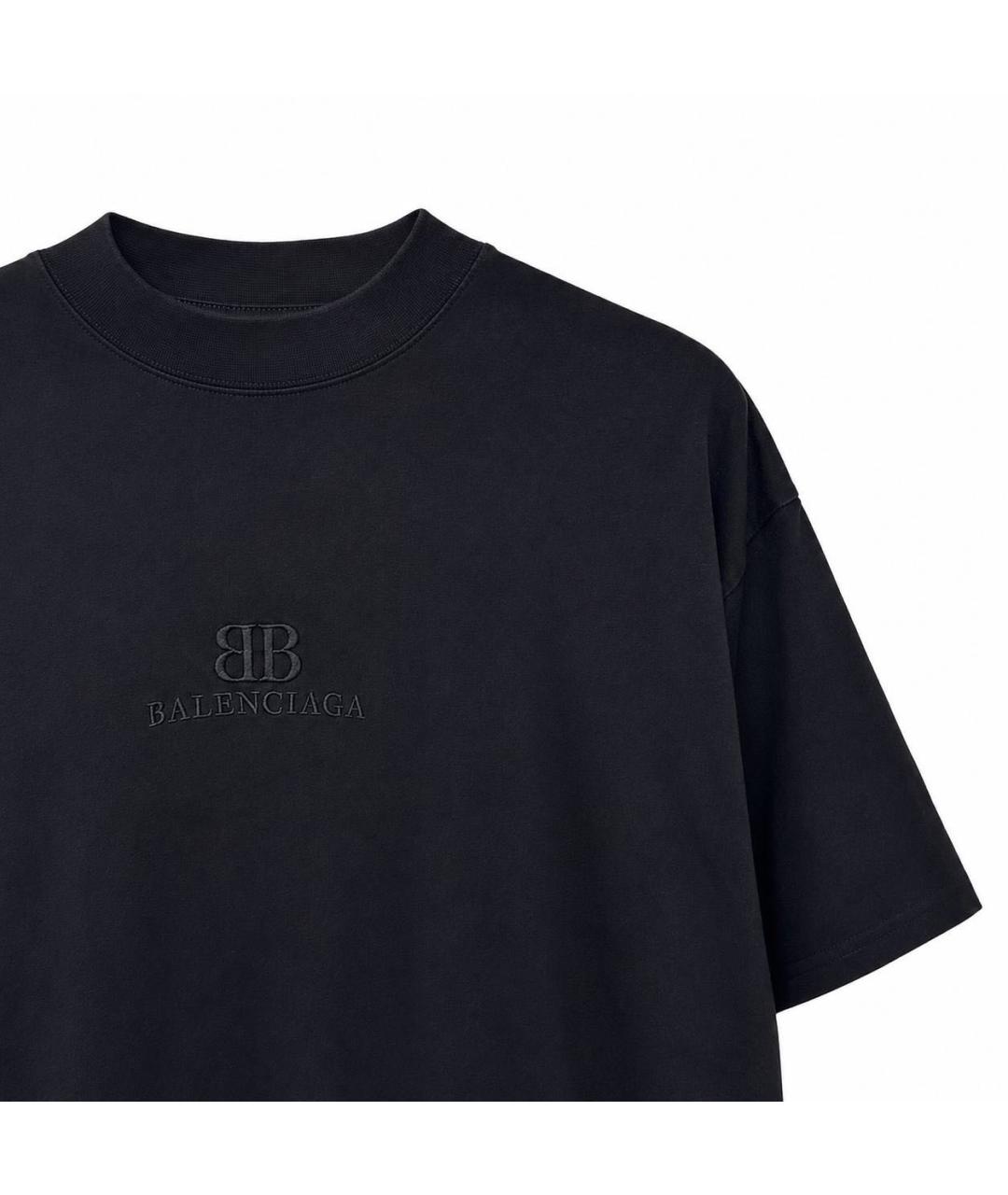 BALENCIAGA Черная футболка, фото 2