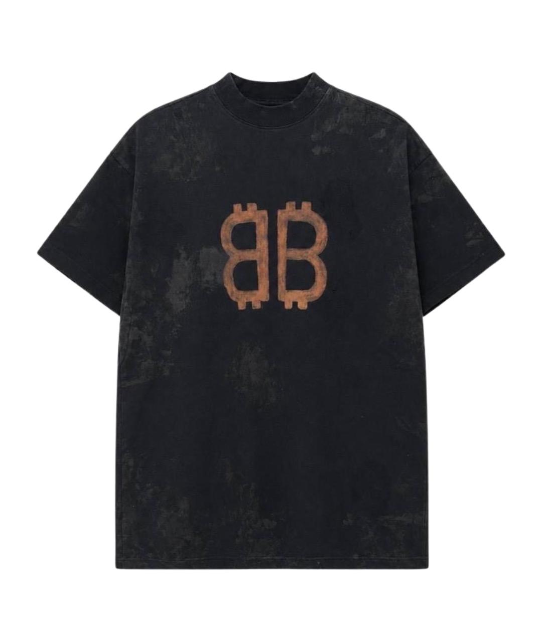 BALENCIAGA Черная футболка, фото 1