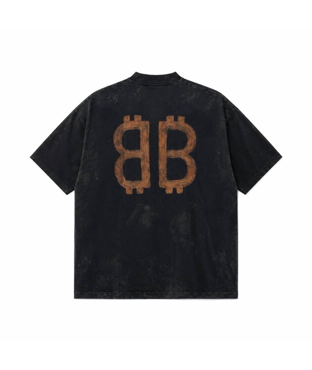 BALENCIAGA Черная футболка, фото 3