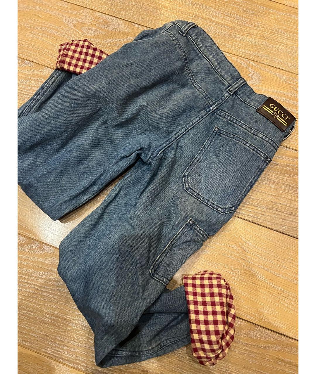 GUCCI KIDS Синие деним детские джинсы, фото 3