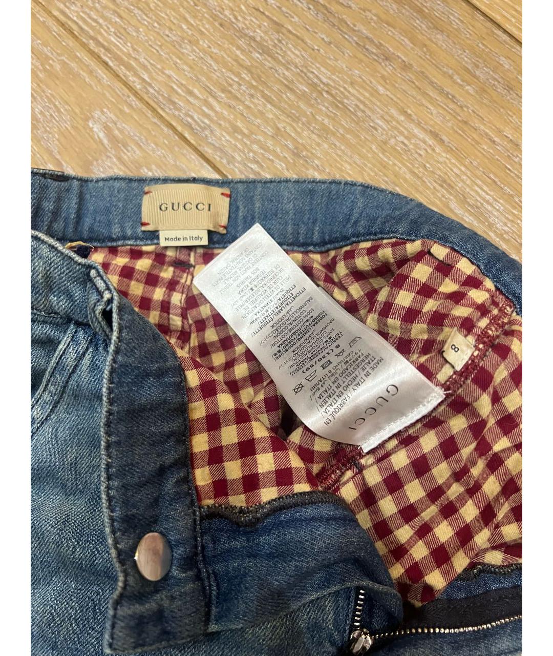 GUCCI KIDS Синие деним детские джинсы, фото 2