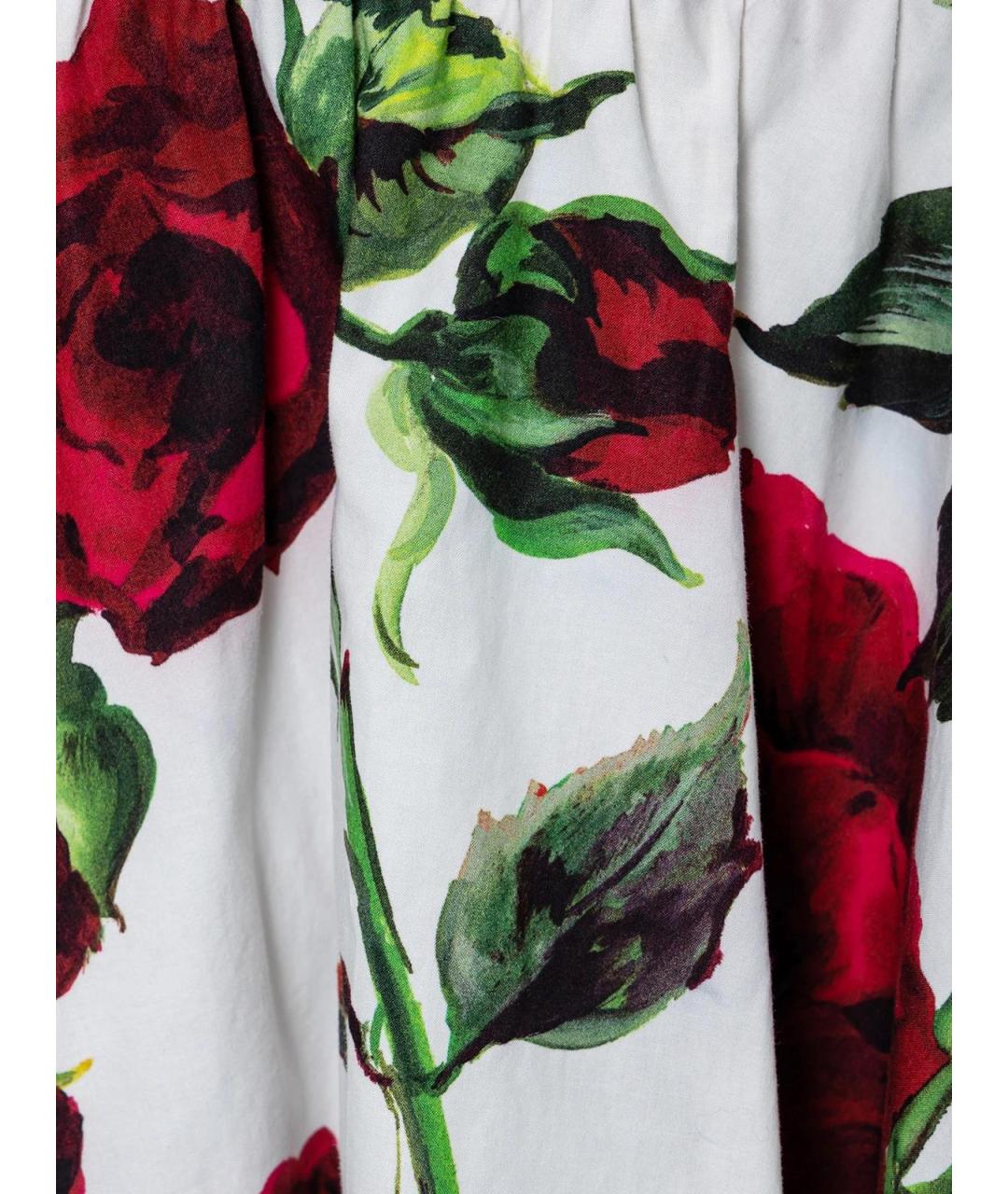 DOLCE&GABBANA Белое хлопковое повседневное платье, фото 3