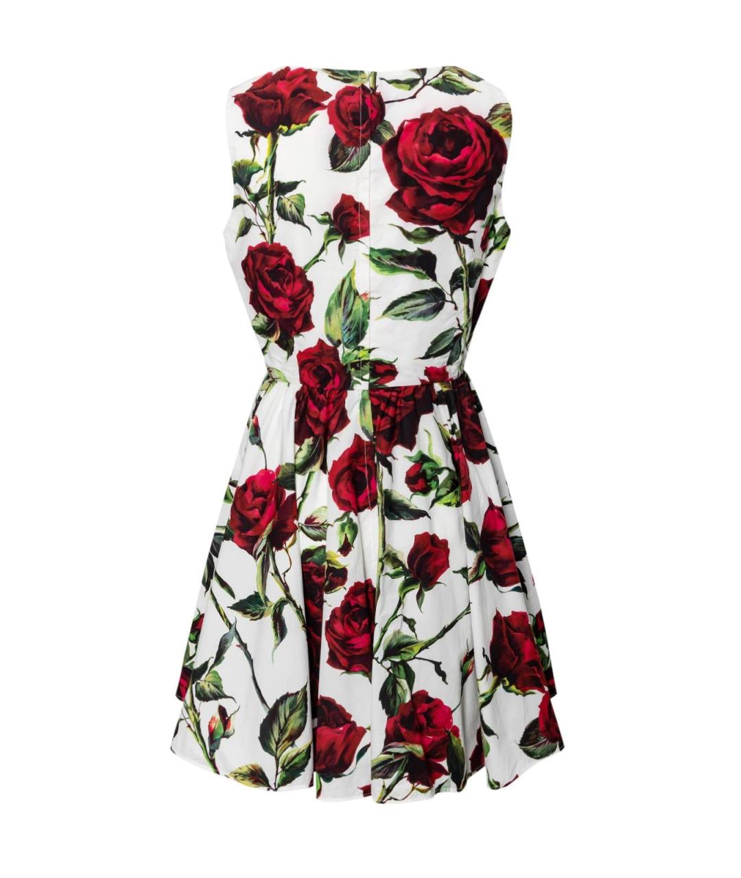 DOLCE&GABBANA Белое хлопковое повседневное платье, фото 2