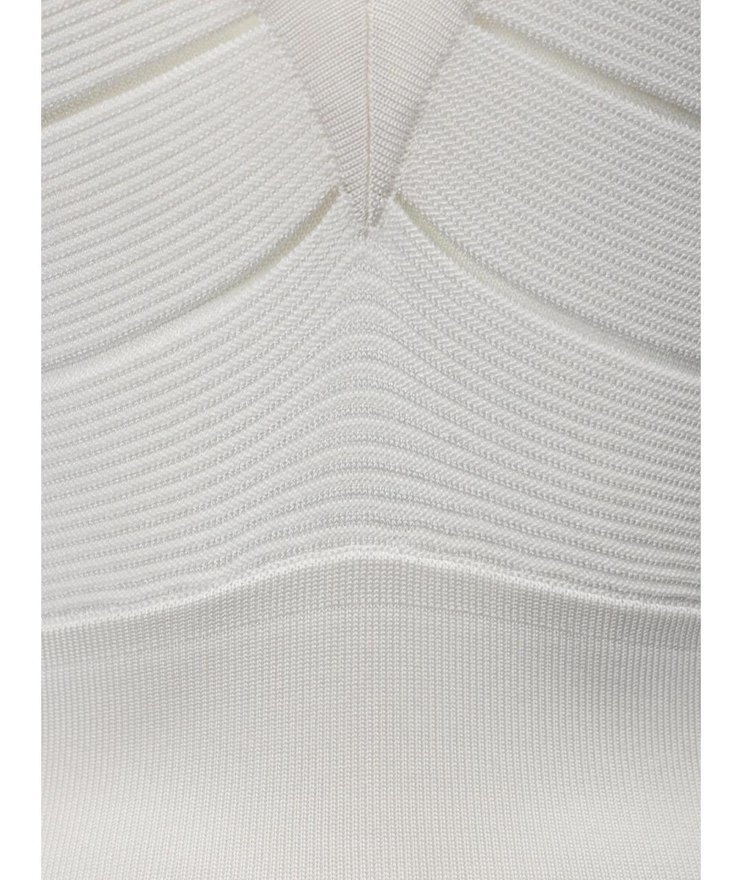 BALMAIN Белое вискозное повседневное платье, фото 4