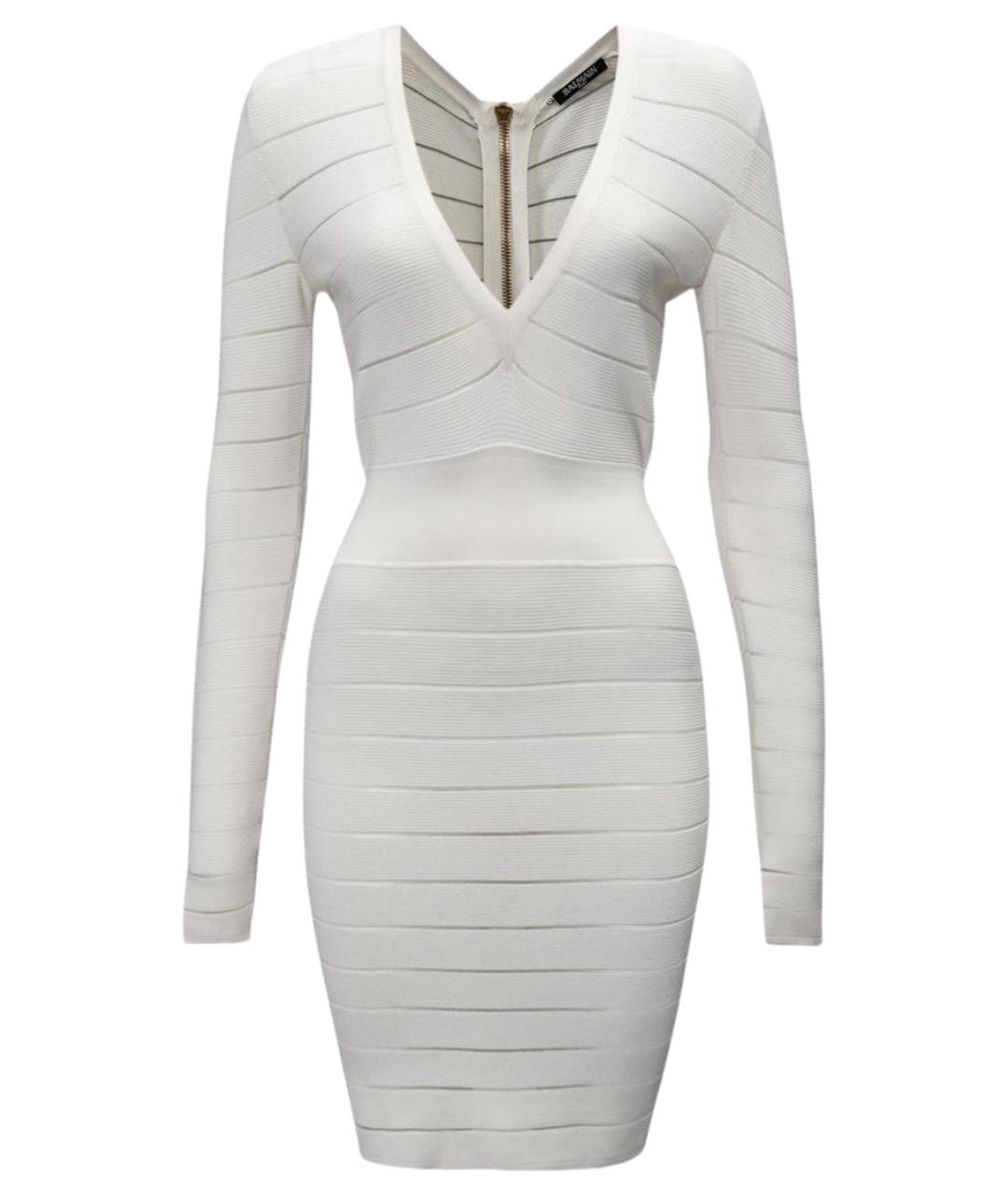 BALMAIN Белое вискозное повседневное платье, фото 1