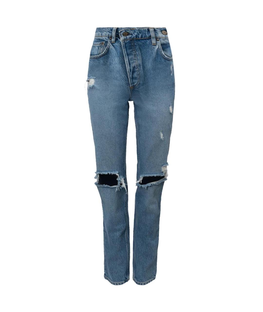 BOYISH Голубые хлопковые прямые джинсы, фото 4