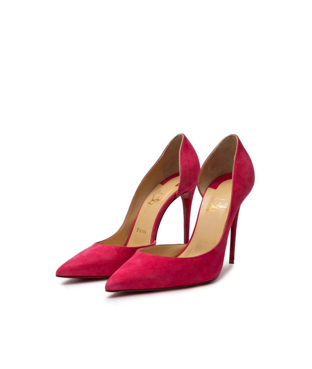 CHRISTIAN LOUBOUTIN Розовые замшевые туфли, фото 2