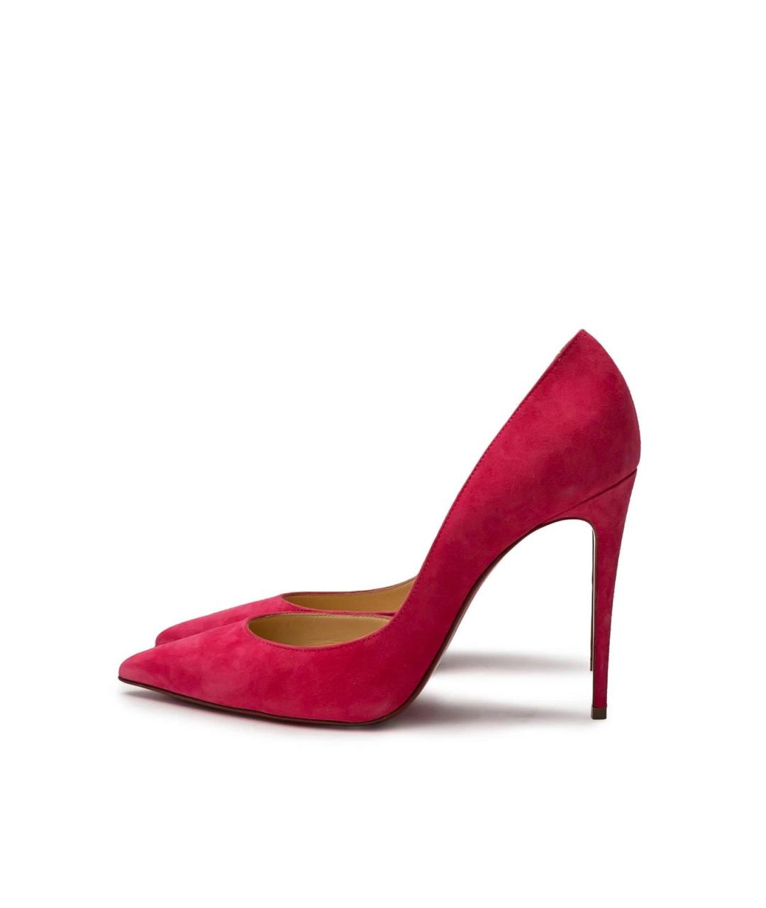 CHRISTIAN LOUBOUTIN Розовые замшевые туфли, фото 5