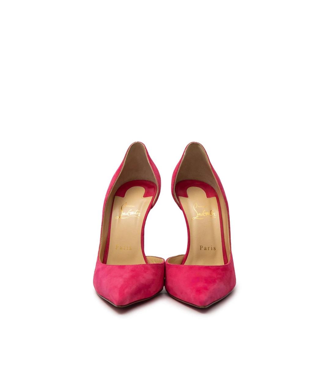 CHRISTIAN LOUBOUTIN Розовые замшевые туфли, фото 4