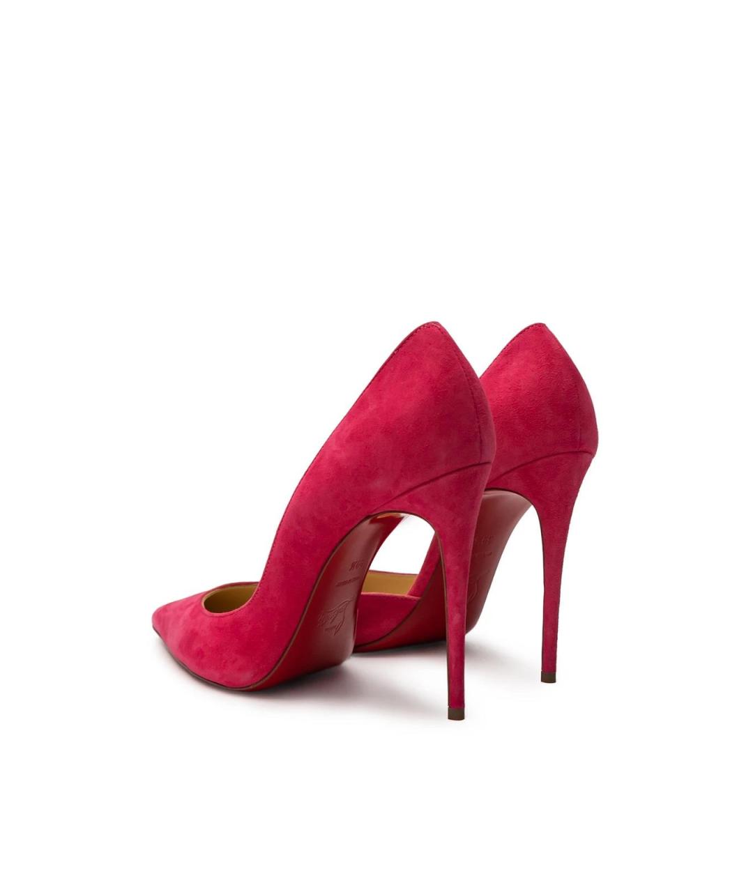 CHRISTIAN LOUBOUTIN Розовые замшевые туфли, фото 3