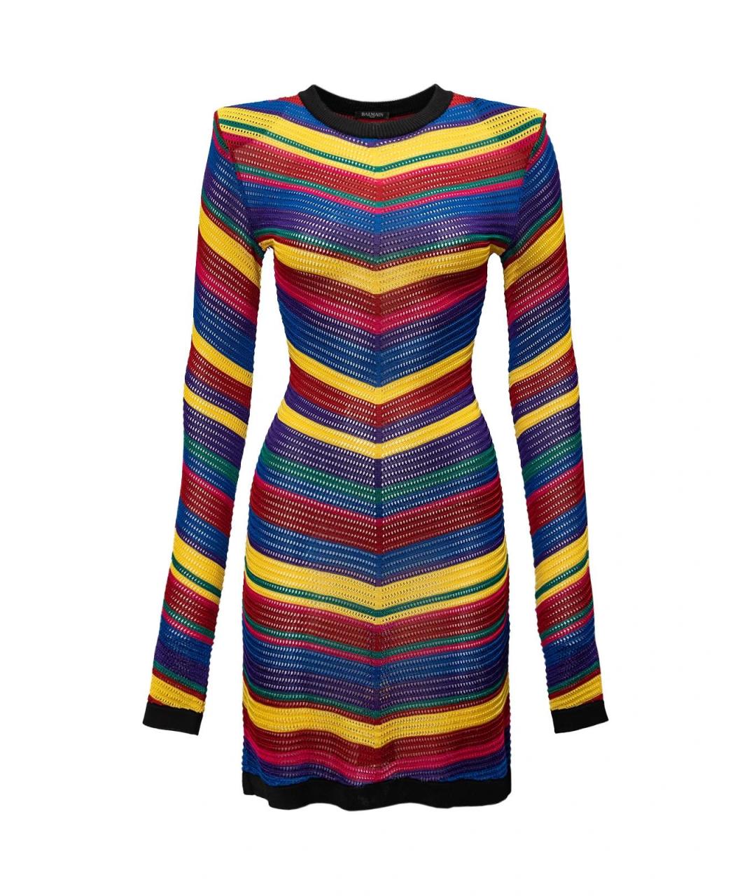BALMAIN Мульти вискозное повседневное платье, фото 6