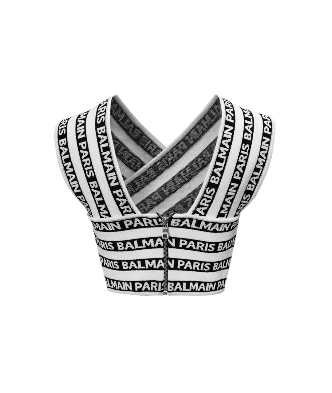 BALMAIN Белая вискозная футболка, фото 2
