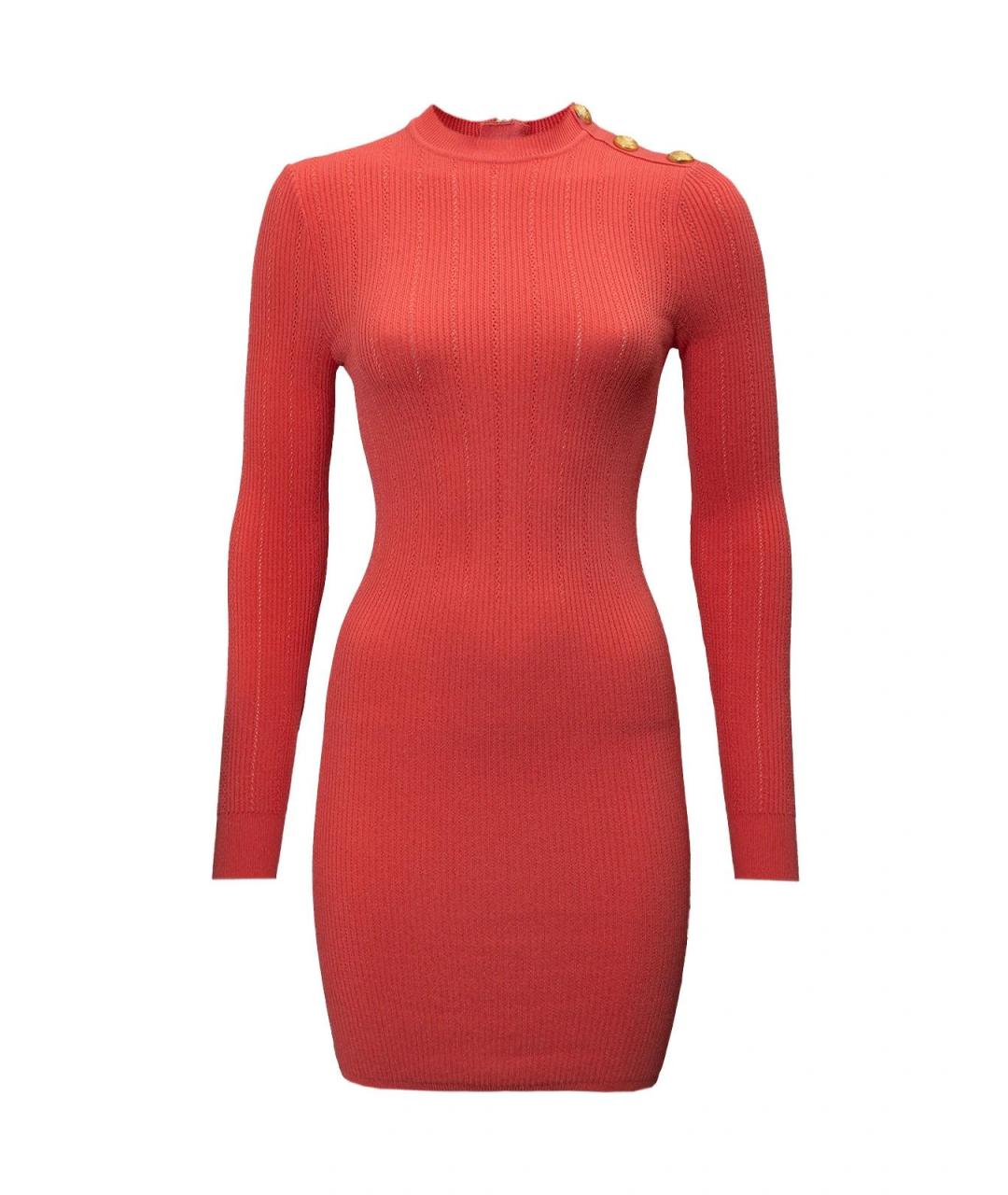 BALMAIN Розовое вискозное повседневное платье, фото 5