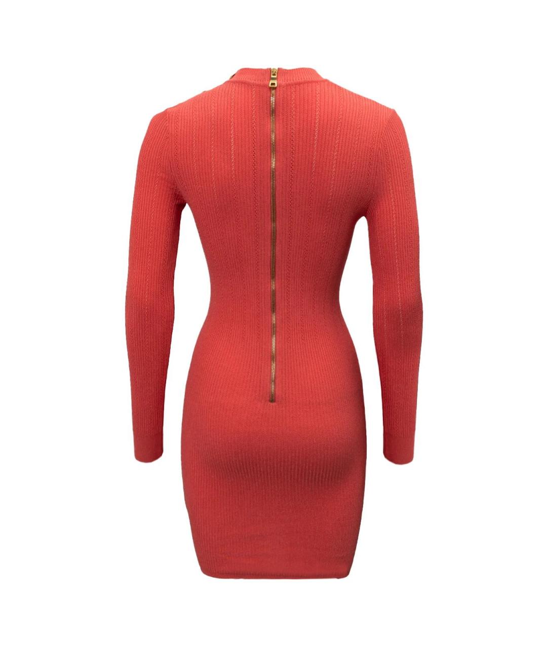 BALMAIN Розовое вискозное повседневное платье, фото 2