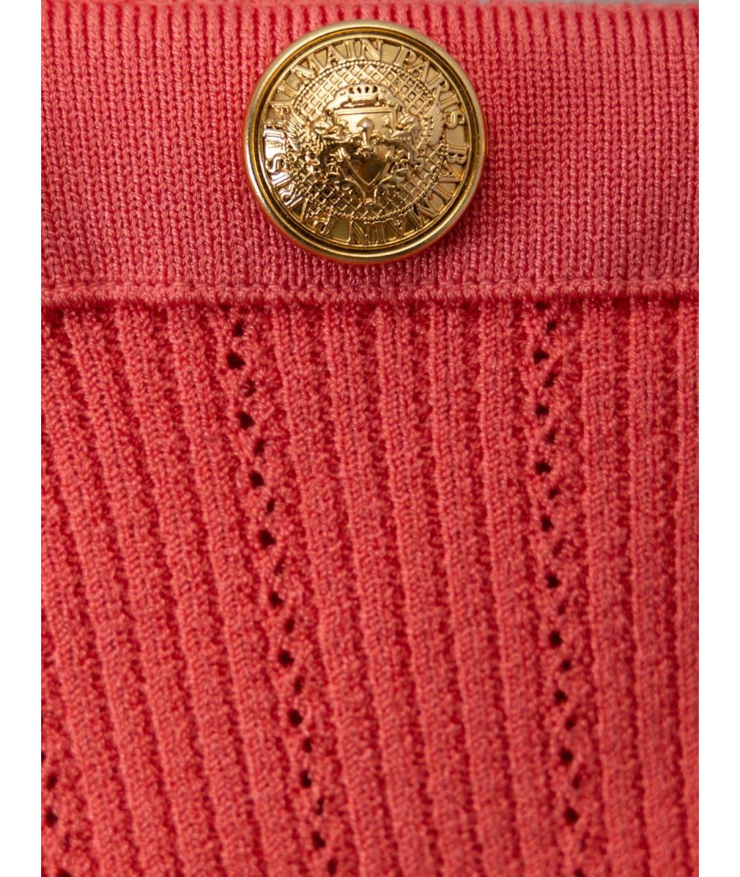 BALMAIN Розовое вискозное повседневное платье, фото 4