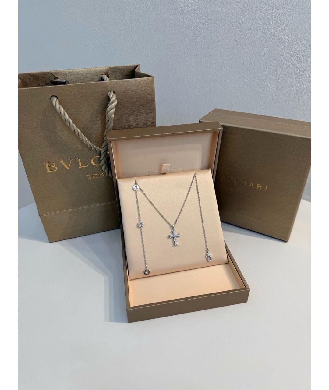 BVLGARI Серебряное колье из белого золота, фото 2