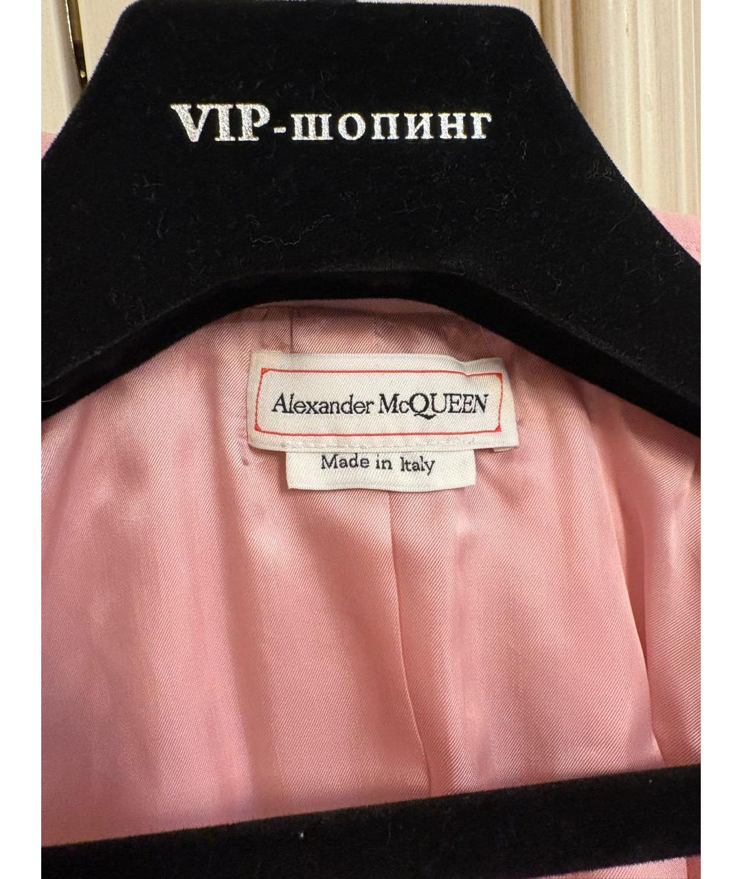 ALEXANDER MCQUEEN Розовый вискозный жакет/пиджак, фото 4