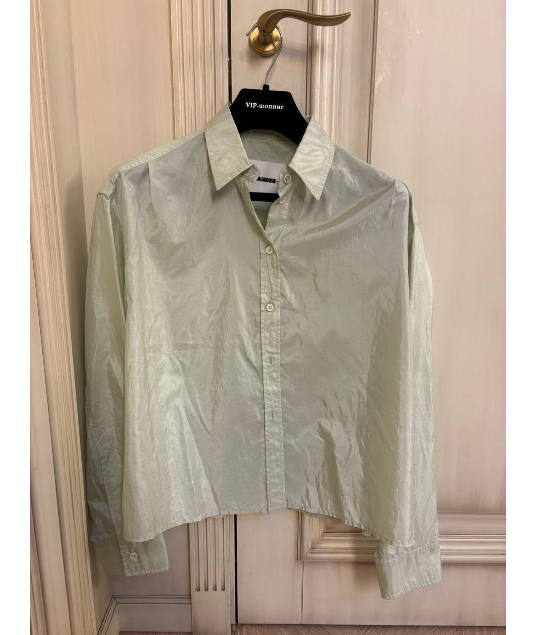 JIL SANDER Зеленая полиамидовая рубашка, фото 6
