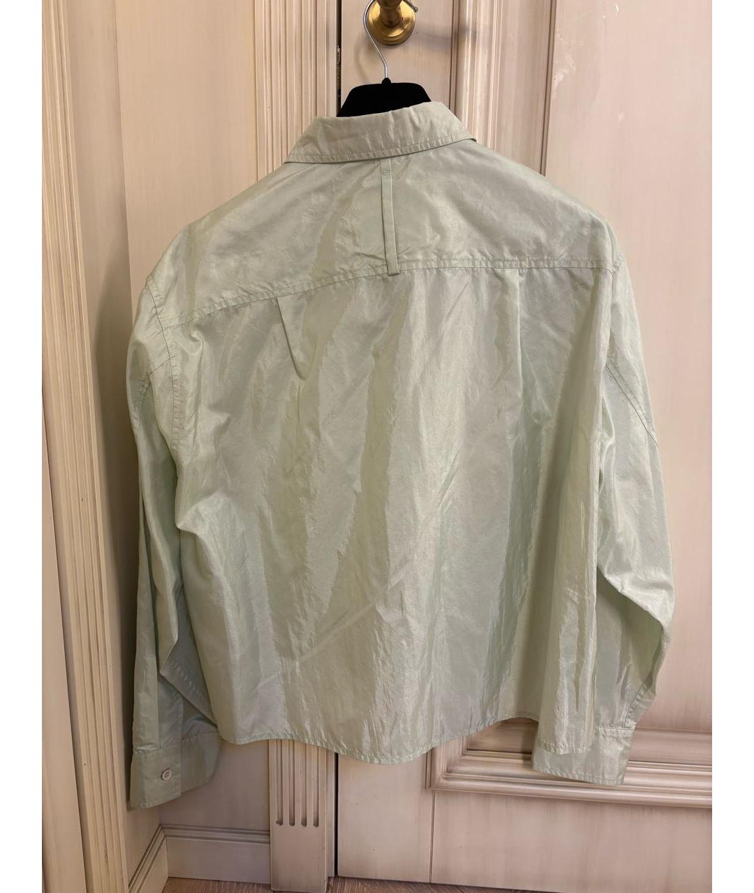 JIL SANDER Зеленая полиамидовая рубашка, фото 2