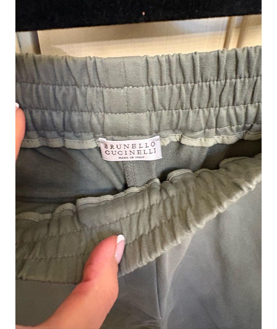 BRUNELLO CUCINELLI Антрацитовые хлопковые шорты, фото 3