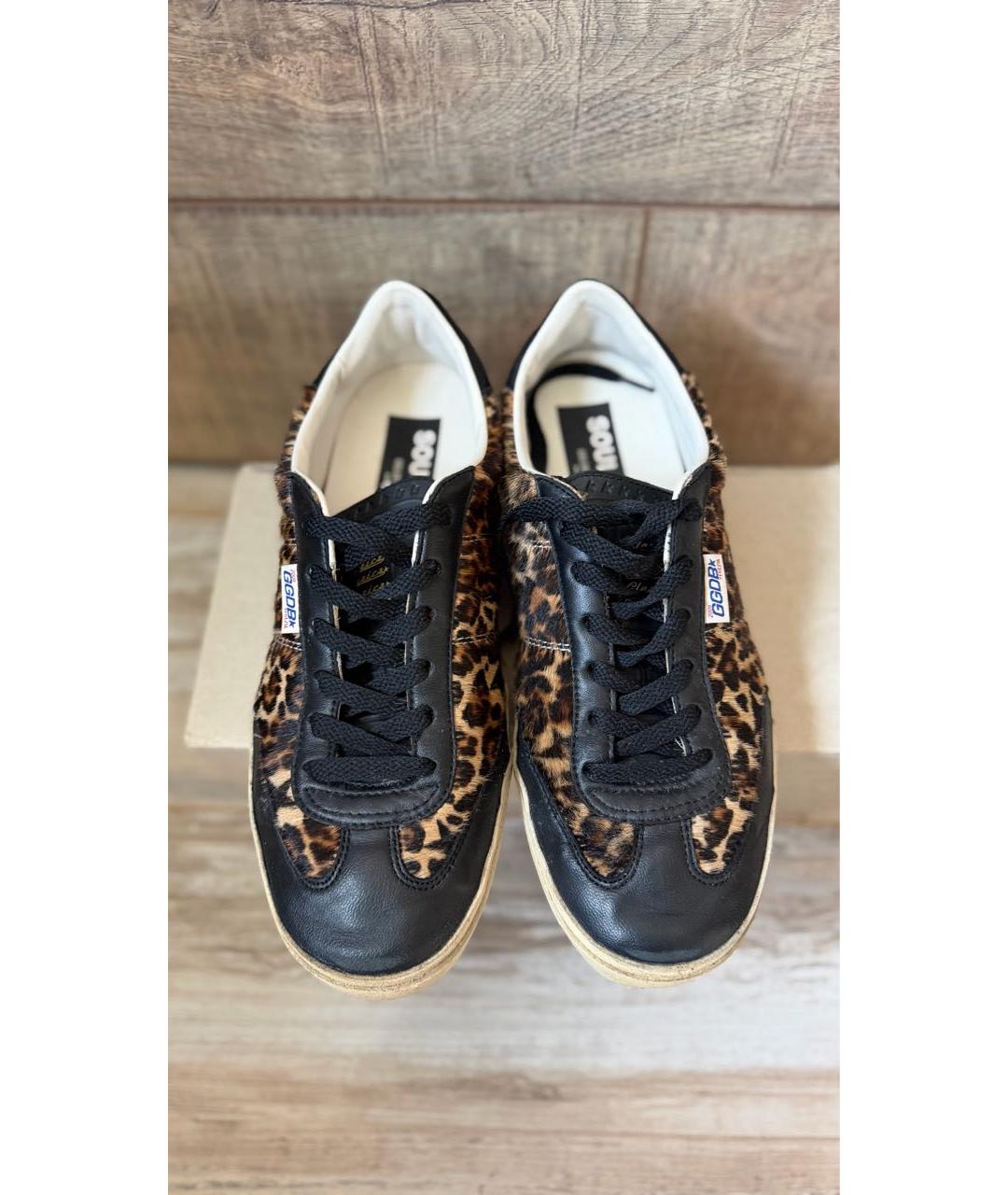GOLDEN GOOSE Коричневые кожаные кеды, фото 3