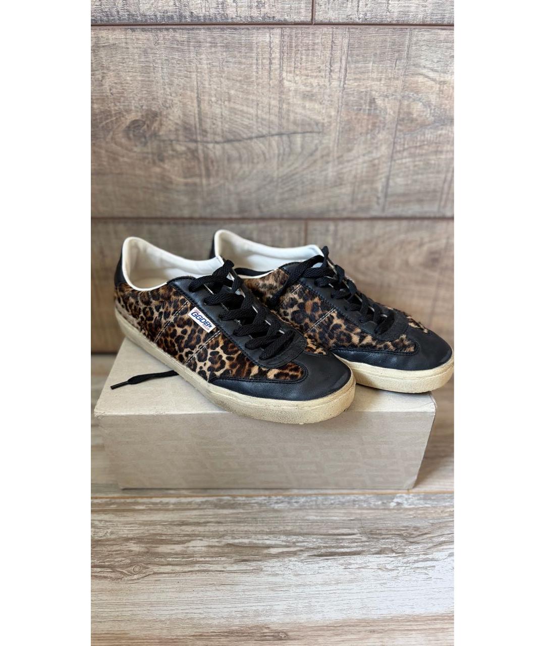 GOLDEN GOOSE Коричневые кожаные кеды, фото 2