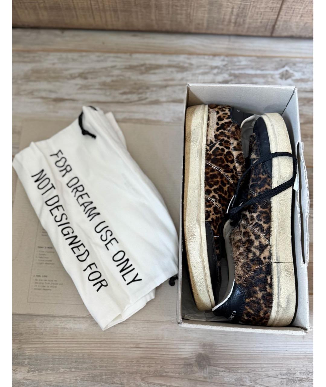 GOLDEN GOOSE Коричневые кожаные кеды, фото 6